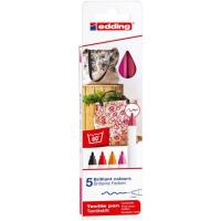 Edding 4600 Filzstift Schwarz, Purpur, Orange, Pink, Rot 5 Stück(e)