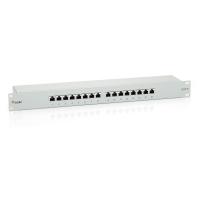 Equip 16-Port Cat.6 Geschirmtes Patch Panel, Hellgrau