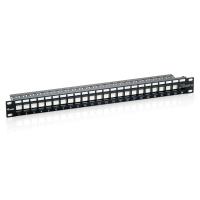 Equip 24-Port Keystone Cat.6 Ungeschirmtes Patch Panel, Schwarz