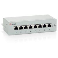 Equip 8-Port Cat.5e geschirmtes Desktop Patch Panel, Hellgrau