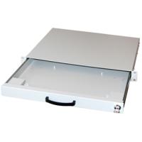 Equip Leere 19''-Tastatur-/Mausschublade teleskopierbar und abschließbar, 1 HE, lichtgrau RAL7035