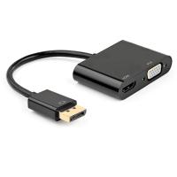 Ewent EC1457 Videokabel-Adapter DisplayPort HDMI + VGA (D-Sub) Schwarz