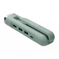 Ewent EW1148 laptop-dockingstation & portreplikator Kabelgebunden USB 3.2 Gen 1 (3.1 Gen 1) Type-C Grün