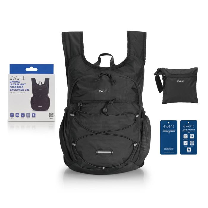 Ewent EW2541 Rucksack Sport-Rucksack Schwarz Nylon — Bild 2 von 6