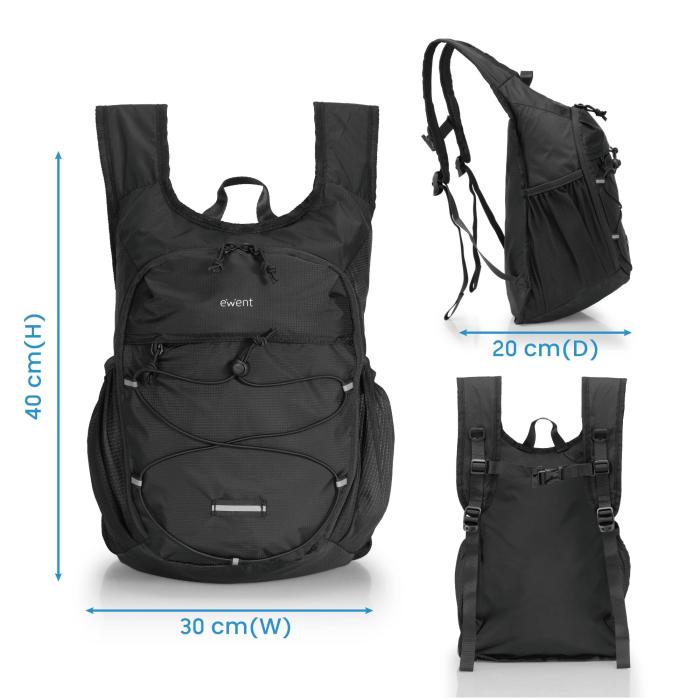 Ewent EW2541 Rucksack Sport-Rucksack Schwarz Nylon — Bild 6 von 6