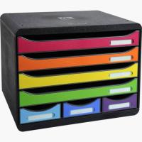 Exacompta 307798D Büro-Schubladenschrank Schwarz