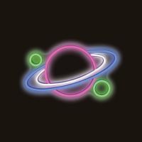 Forever Light Neon PLEXI LED PLANET multicolor FPNE05X Leichte Dekorationsfigur, bild 2 von 6 ansehen