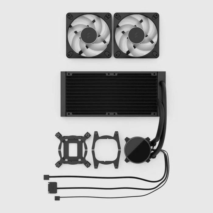 Fractal Design Radius 240 RGB Black Prozessor All-in-One-Flüssigkeitskühler 12 cm Schwarz 1 Stück(e) — Bild 7 von 14