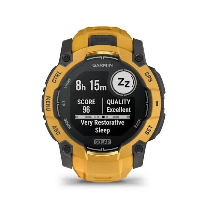 Garmin Instinct 3 3,05 cm (1.2'') 50 mm Digital 176 x 176 Pixel Touchscreen Gelb, Grau WLAN GPS — Bild 11 von 32