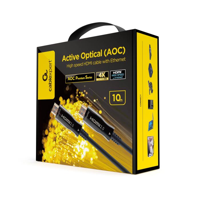 Gembird CCBP-HDMI-AOC-10M-02 HDMI-Kabel HDMI Typ A (Standard) Schwarz — Bild 2 von 2