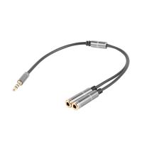 GENESIS A20 Audio-Kabel 0,2 m 3.5mm Schwarz, Silber