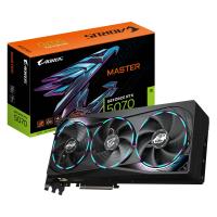 GIGABYTE AORUS GeForce RTX 5070 MASTER 12G Grafikkarte - 12GB GDDR7, 192 Bit, PCI-E 5.0, 2715 MHz Core Clock, 3 x DP 2.1a, 1 x HDMI 2.1b, NVIDIA DLSS 4, GV-N5070AORUS M-12GD