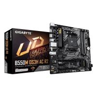 GIGABYTE B550M DS3H AC R2 Mainboard – AMD Ryzen 5000 Prozessoren, 5+3 Phasen VRM, bis zu 4733 MHz DDR4 (O.C.), 1x PCIe 4.0 + 1x PCIe 3.0 M.2, Wi-Fi 5, 1 GbE LAN, USB 3.2 Gen 1
