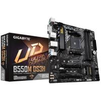 GIGABYTE B550M DS3H Mainboard – AMD Ryzen 5000 CPUs, 5+3 Phasen VRM, bis zu 4733 MHz DDR4, 1xPCIe 4.0 + 1xPCIe 3.0 M.2, 1GbE LAN, USB 3.2 Gen 1