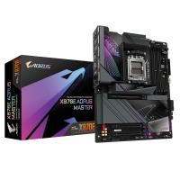 GIGABYTE X870E AORUS MASTER Mainboard - Unterstützt AMD Ryzen 9000 CPUs, 16+2+2 Phasen digitales VRM, bis zu 8600MHz DDR5 (OC), 3xPCIe 5.0 + 1xPCIe 4.0, Wi-Fi 7, 5GbE LAN, USB 4
