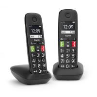 Gigaset E290 Duo Analoges/DECT-Telefon Anrufer-Identifikation Schwarz