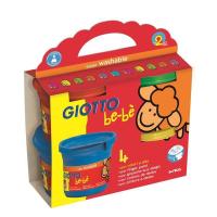 Giotto Be-Be Abwaschbare Fingerfarbe Blau, Grün, Rot, Gelb