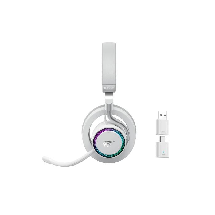 Havit Fuxi-H8 (White) Kopfhörer Verkabelt & Kabellos Kopfband Gaming USB Typ-C Bluetooth Weiß — Bild 5 von 10