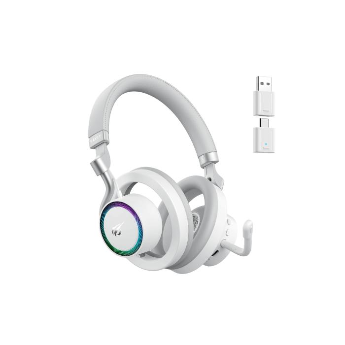 Havit Fuxi-H8 (White) Kopfhörer Verkabelt & Kabellos Kopfband Gaming USB Typ-C Bluetooth Weiß — Bild 7 von 10