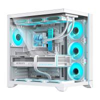 Hiditec H3 PRO Midi Tower Transparent, Weiß