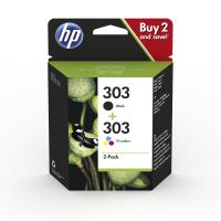HP 303 2er-Pack Schwarz/Cyan/Magenta/Gelb Original Tintenpatronen