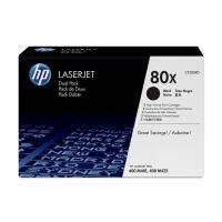 HP 80X 2er-Pack Schwarz Original LaserJet Tonerkartuschen mit hoher Reichweite