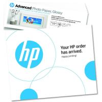 HP Advanced Fotopapier, glänzend, 29,48 kg, 101 x 305 mm (4 x 12 Zoll), 10 Blatt