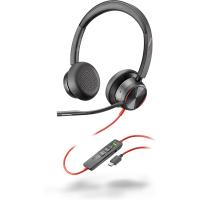 HP Poly Blackwire 8225 USB-C Stereo-Headset + USB-C/A-Adapter
