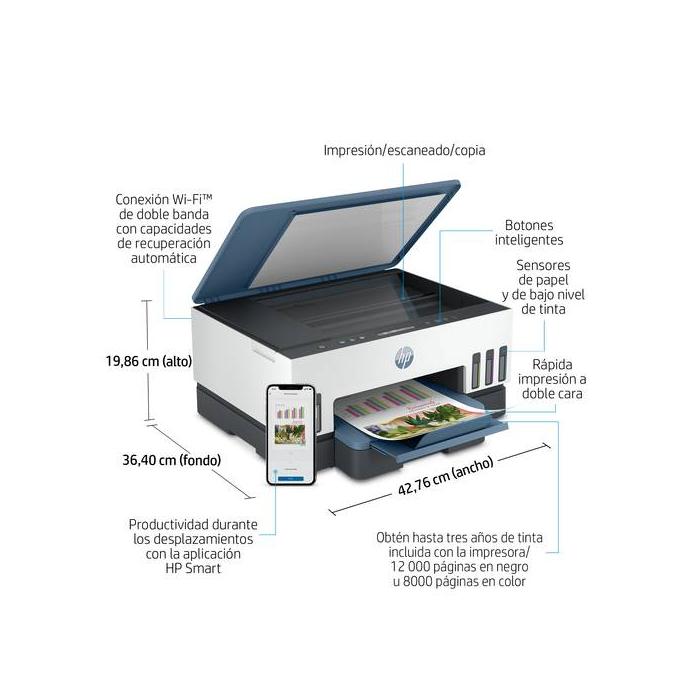 HP Smart Tank 7006 Wireless All-in-One Farbe Drucker, Beidseitiger Druck; Kopierer, Scanner — Bild 11 von 17