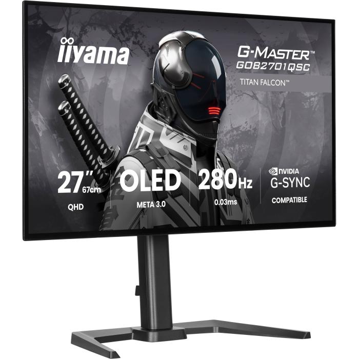 iiyama G-MASTER GOB2701QSC-B1 Computerbildschirm 68,6 cm (27'') 2560 x 1440 Pixel 2K Ultra HD OLED Schwarz — Bild 3 von 54