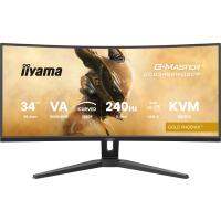 iiyama G-MASTER Sei immer vorne mit dabei mit dem 34'' (86.4 cm) GCB3486WQSCP-B1 Gold Phoenix Curved Monitor mit 240Hz Bildwiederholfrequenz, 0.4 ms Reaktionszeit und KVM-Switch
