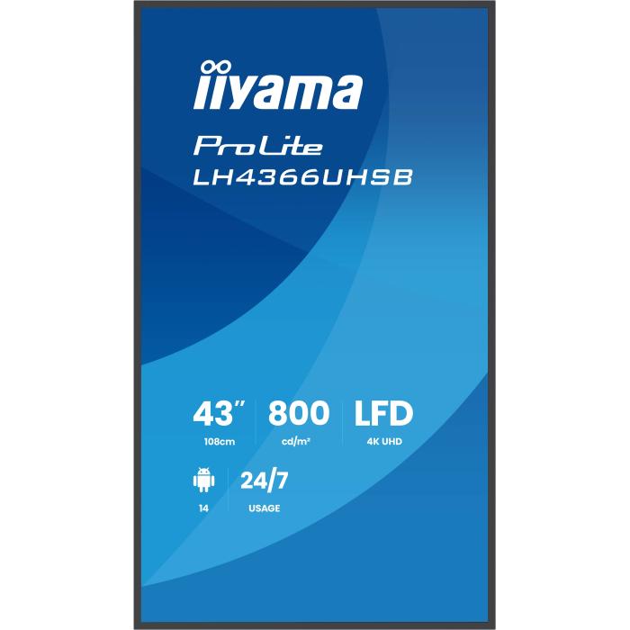 iiyama LH4366UHSB-B1AG Signage-Display Digital Signage Flachbildschirm 109,2 cm (43'') LCD WLAN 800 cd/m² 4K Ultra HD — Bild 15 von 26