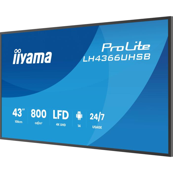 iiyama LH4366UHSB-B1AG Signage-Display Digital Signage Flachbildschirm 109,2 cm (43'') LCD WLAN 800 cd/m² 4K Ultra HD — Bild 19 von 26