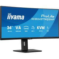 iiyama ProLite 34'' (86.4 cm) Curved-Monitor mit UWQHD-Auflösung, KVM-Switch, USB-C-Dock, LAN und einem 150 mm höhenverstellbaren Standfuß