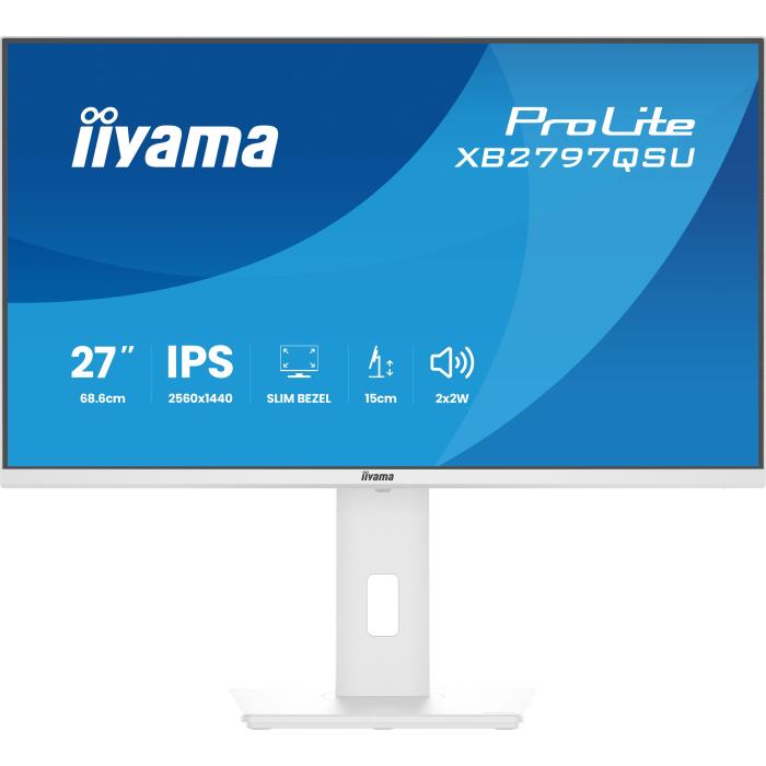 iiyama ProLite XB2797QSU-W1 Computerbildschirm 68,6 cm (27'') 2560 x 1440 Pixel Quad HD Weiß — Bild 3 von 52