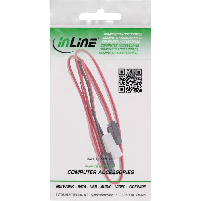 InLine Slimline SATA Kabel, Slimline SATA ST 13pol. (7+6) zu SATA + Strom, 0,4m — Bild 4 von 4