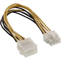 InLine Strom Verlängerung intern, Netzteil zu Mainboard 8pol. ST / BU, 0,20m