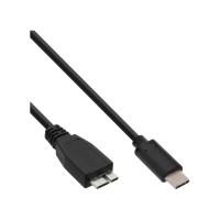 InLine USB 3.2 Gen.1x2 Kabel, USB-C Stecker an Micro-B Stecker, schwarz, 1m