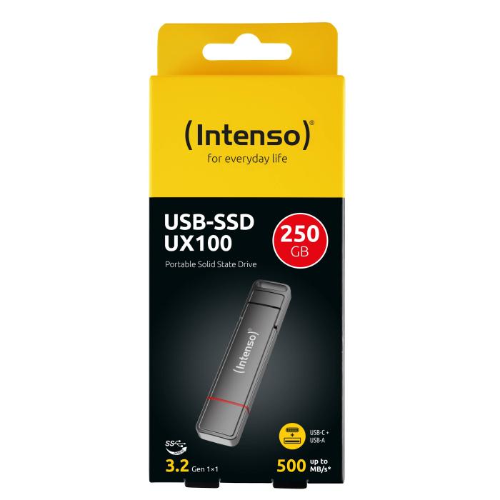 Intenso 3850440 Externes Solid State Drive 250 GB USB Type-A / USB Type-C 3.2 Gen 1 (3.1 Gen 1) Anthrazit — Bild 4 von 10