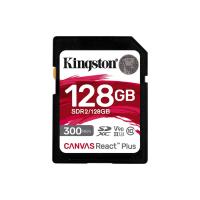 Kingston Technology 128GB Canvas React Plus SDXC UHS-II 300R/260W U3 V90 for Full HD/4K/8K