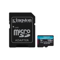 Kingston Technology 128GB microSDXC Canvas Go Plus Gen4 200 MB/s A2 U3 V30-Karte + Adapter