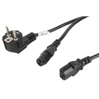 Lanberg CA-C13C-13CC-0018-BK Stromkabel Schwarz 2 m C13-Koppler CEE7/7
