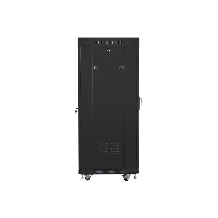 Lanberg free standing rack 19inch cabinet 27U 600x600 glass door LCD flat pack black Freistehendes Gestell — Bild 5 von 5