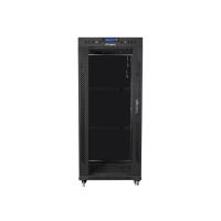 Lanberg free standing rack 19inch cabinet 27U 600x600 glass door LCD flat pack black Freistehendes Gestell, bild 2 von 5 ansehen