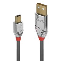 Lindy 36632 USB Kabel USB 2.0 2 m USB A Mini-USB B Grau
