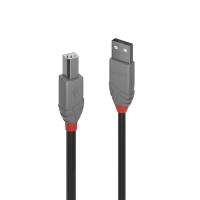 Lindy 36673 USB Kabel USB 2.0 2 m USB A USB B Schwarz