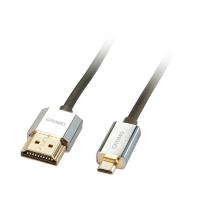 Lindy 41682 HDMI-Kabel 2 m HDMI Typ A (Standard) HDMI Typ D (Mikrofon) Schwarz