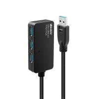 Lindy 43159 Schnittstellen-Hub USB 3.2 Gen 1 (3.1 Gen 1) Type-A 5000 Mbit/s Schwarz