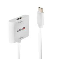 Lindy 43339 Videokabel-Adapter 0,1 m USB Typ-C HDMI Weiß