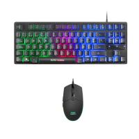 Mars Gaming MCPTKLES Tastatur Maus enthalten USB Spanisch Schwarz